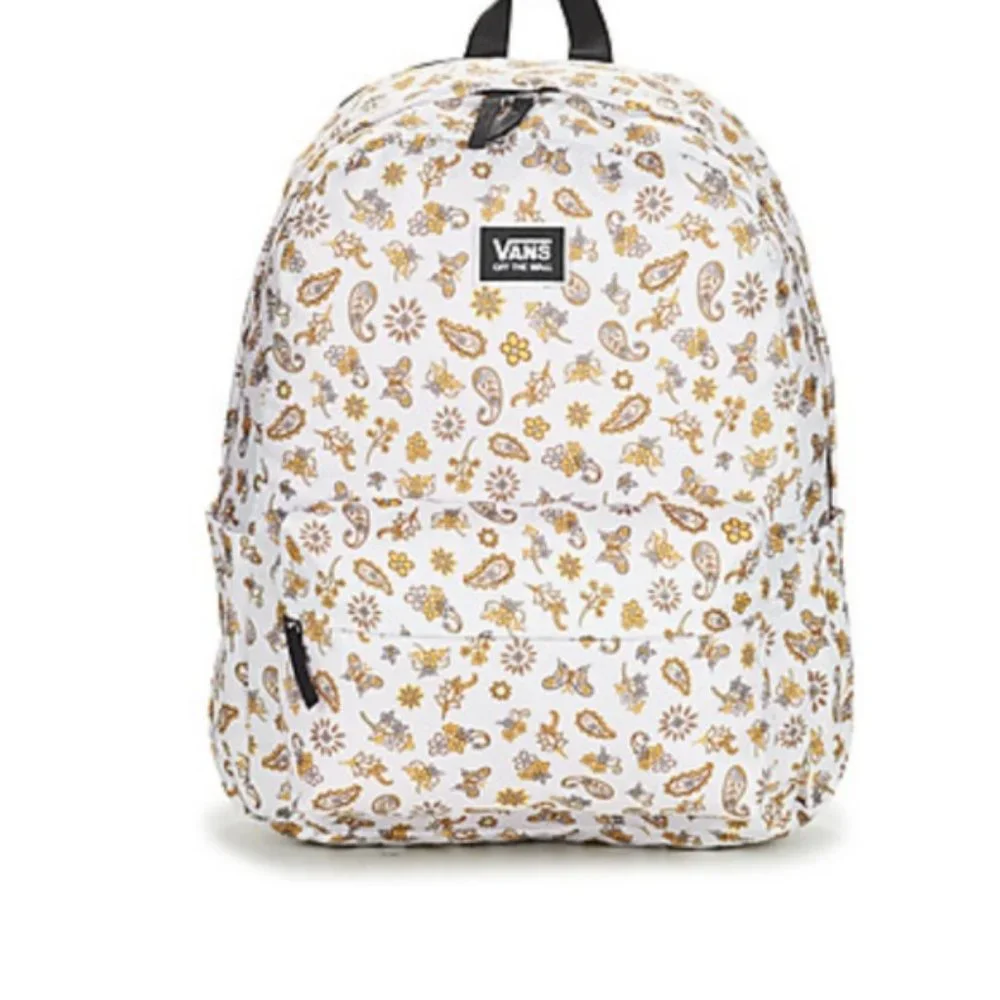 VANS Old Skool H20 Backpack Unisex Beige Polyester Laptop Sleeve Zip VN0A5I13CDM
